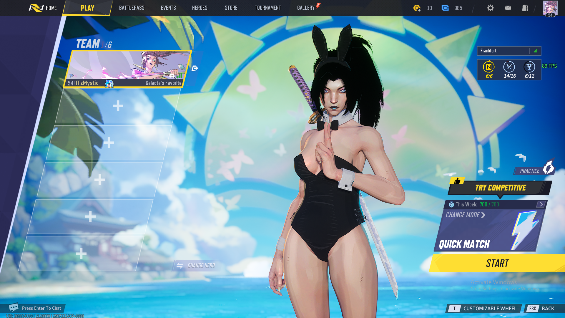 Psylocke Bunny Suit