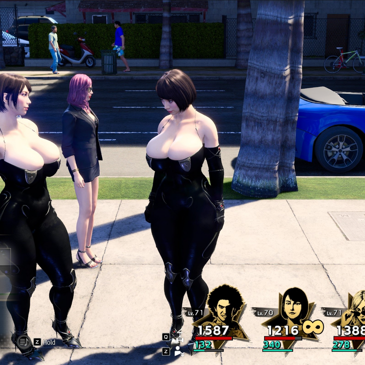 Saeko Replacing Ichiban and Kiryu (Jiggle Physics, Female & Futa)