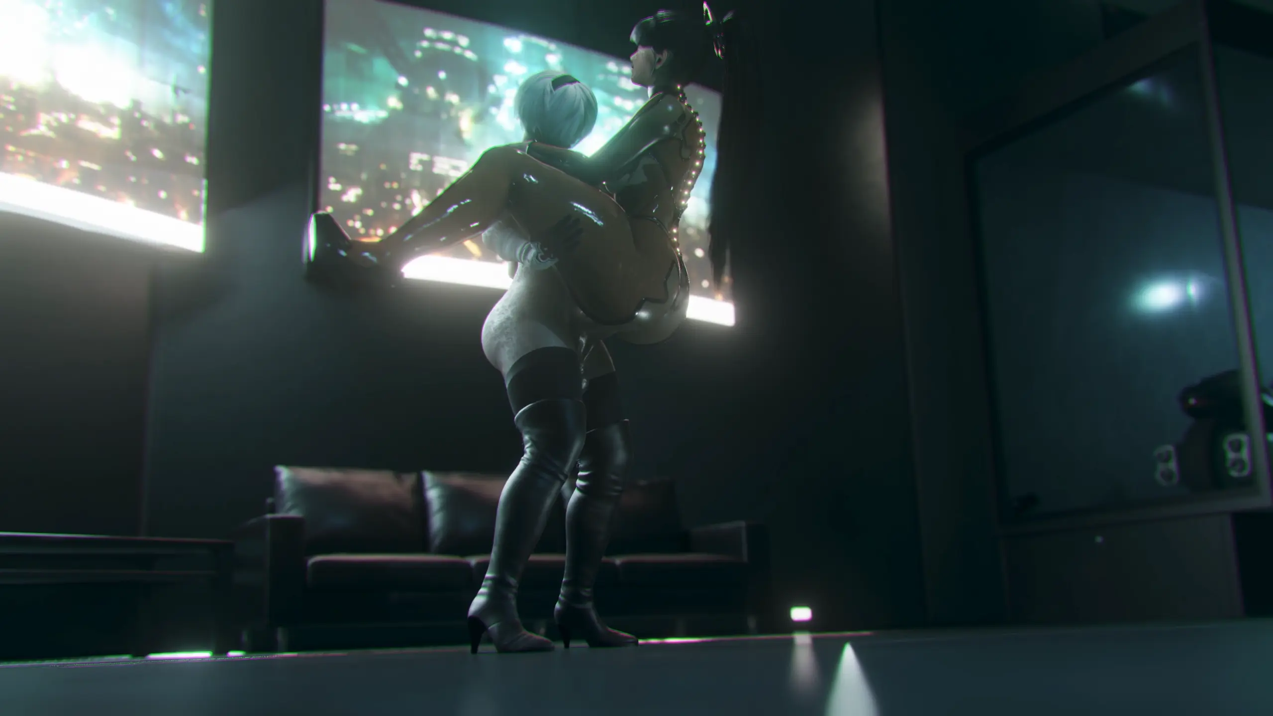 NSFW Main Menu Title Replacer - Futa 2B x EVE