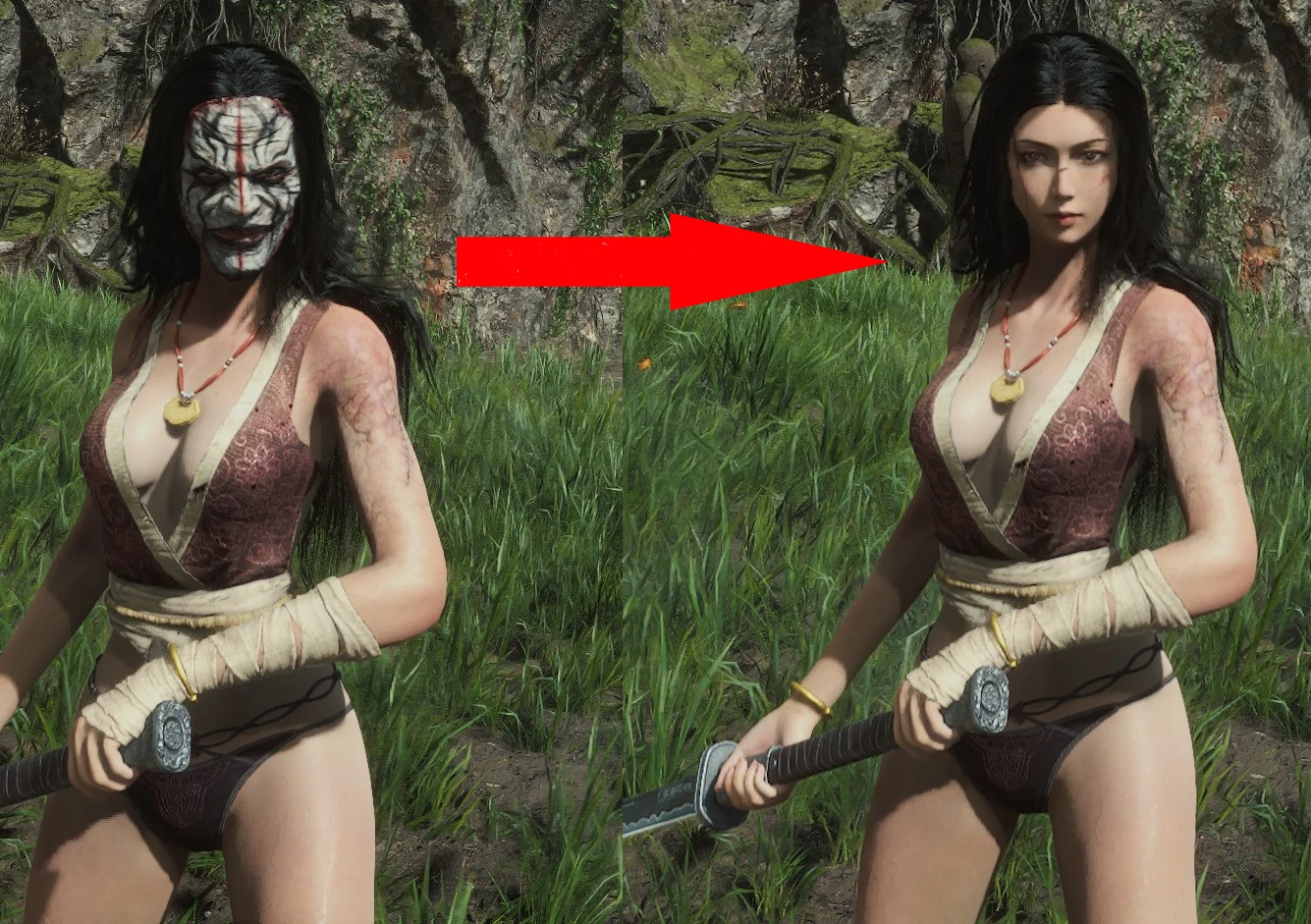 Dhutanga Mask Hider - Long Hair