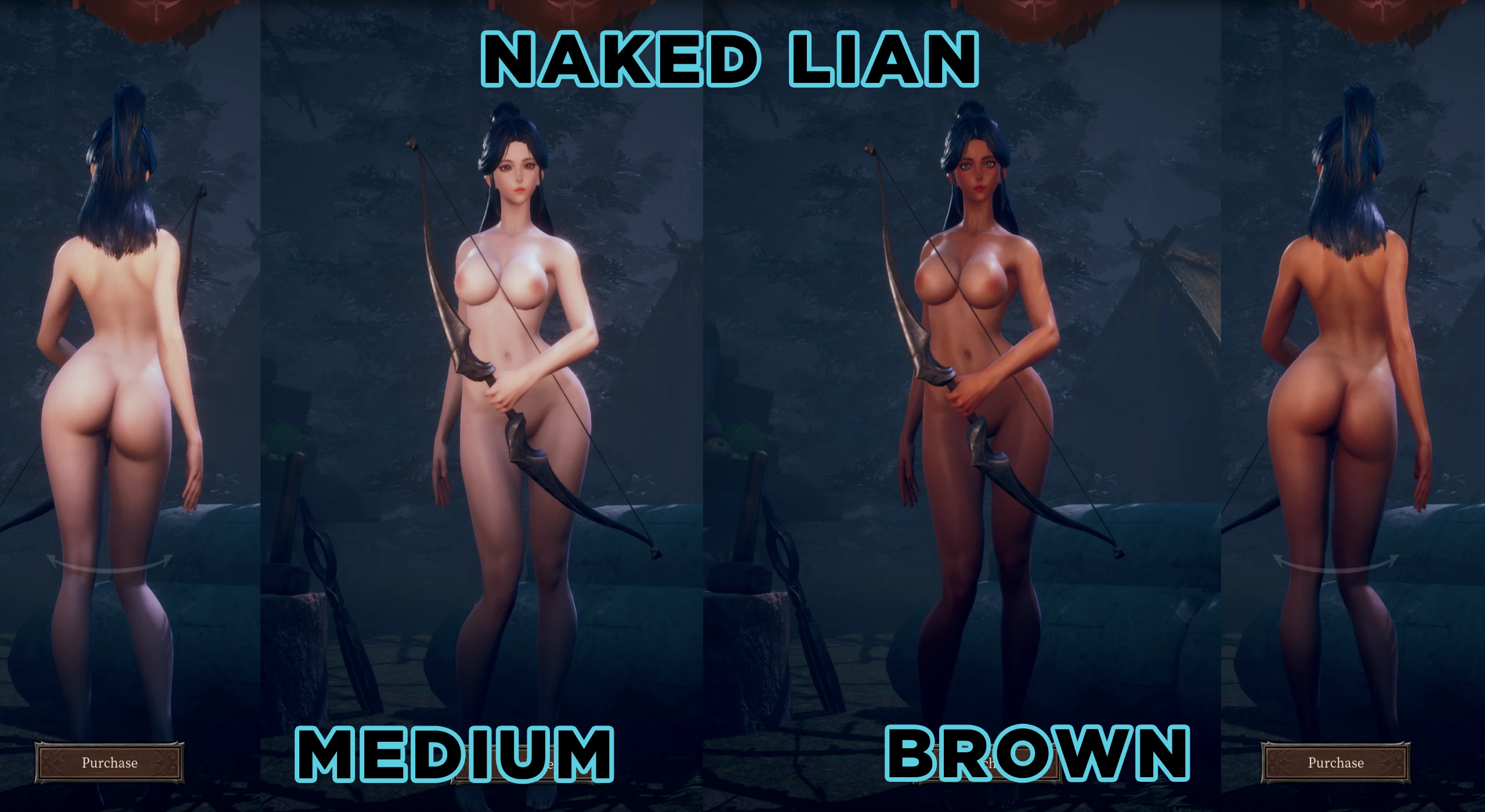 Lian Naked with Nipple (Skin Brown & Medium)