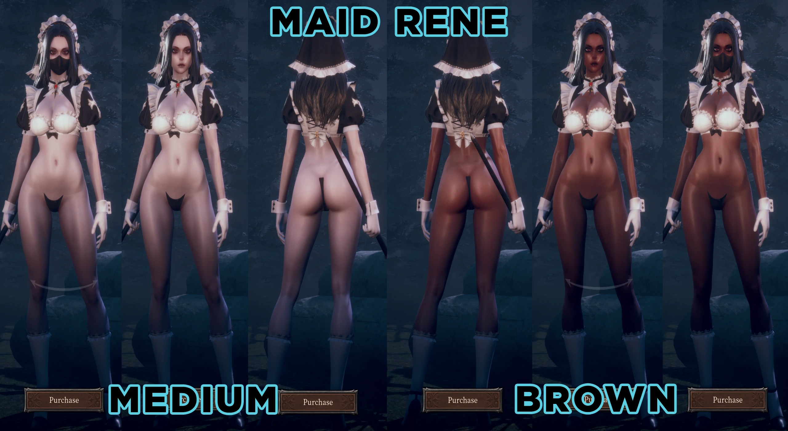 Rene Maid Skirtless (Skin Brown & Medium)