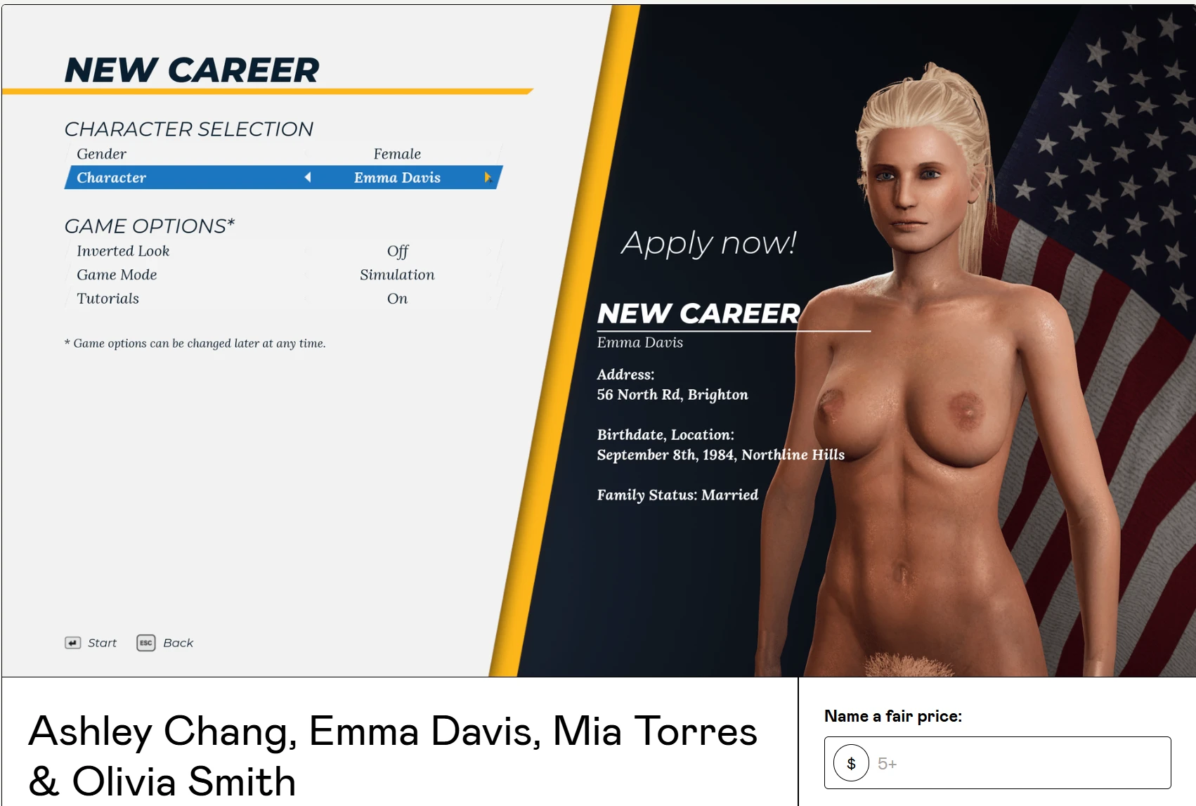 Nude Female Officer Pack