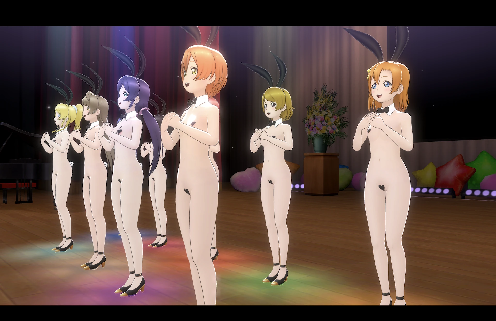 Reverse Bunny (Muse, Aqours, Nijigasaki)(Black, white)