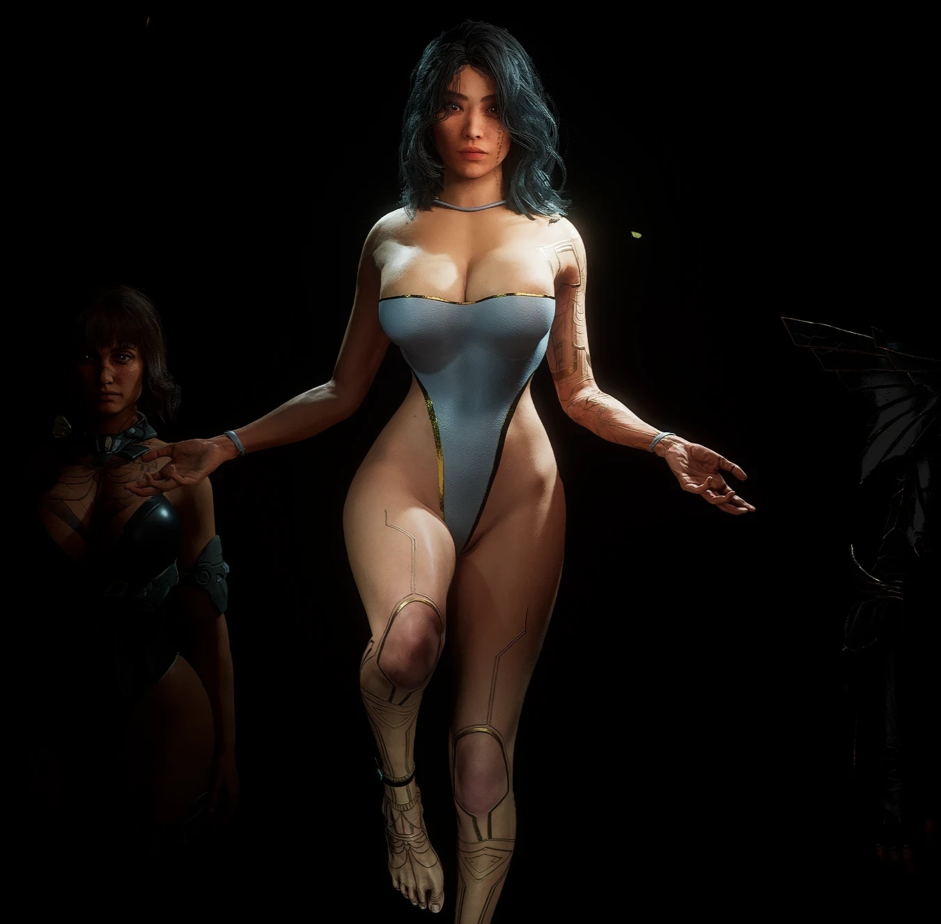 Lune - Strapless One Piece Swimsuit Mod