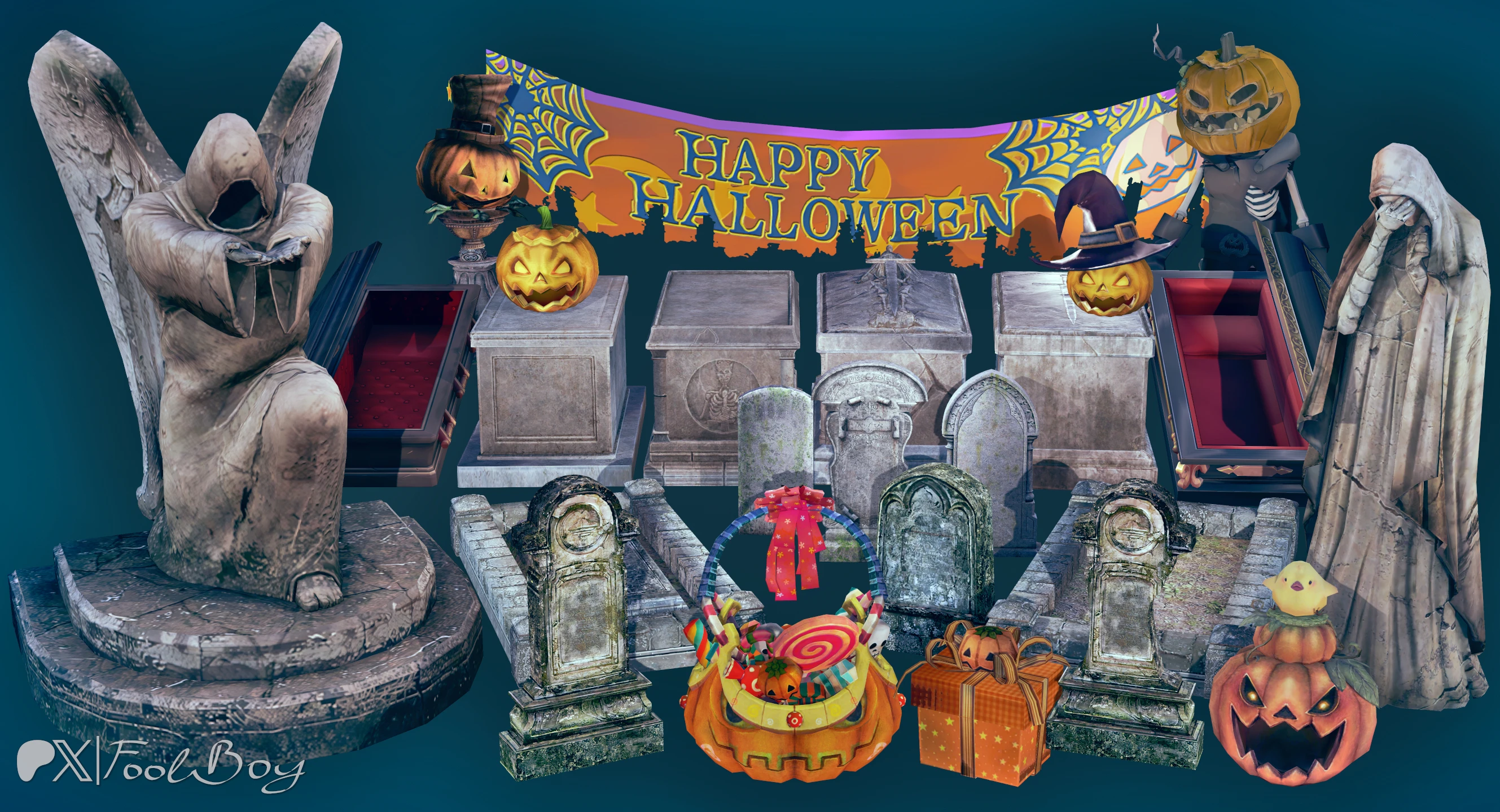 Halloween Lofi Props