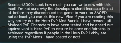 Increase writing limit in online lobbies Mod Preview Image