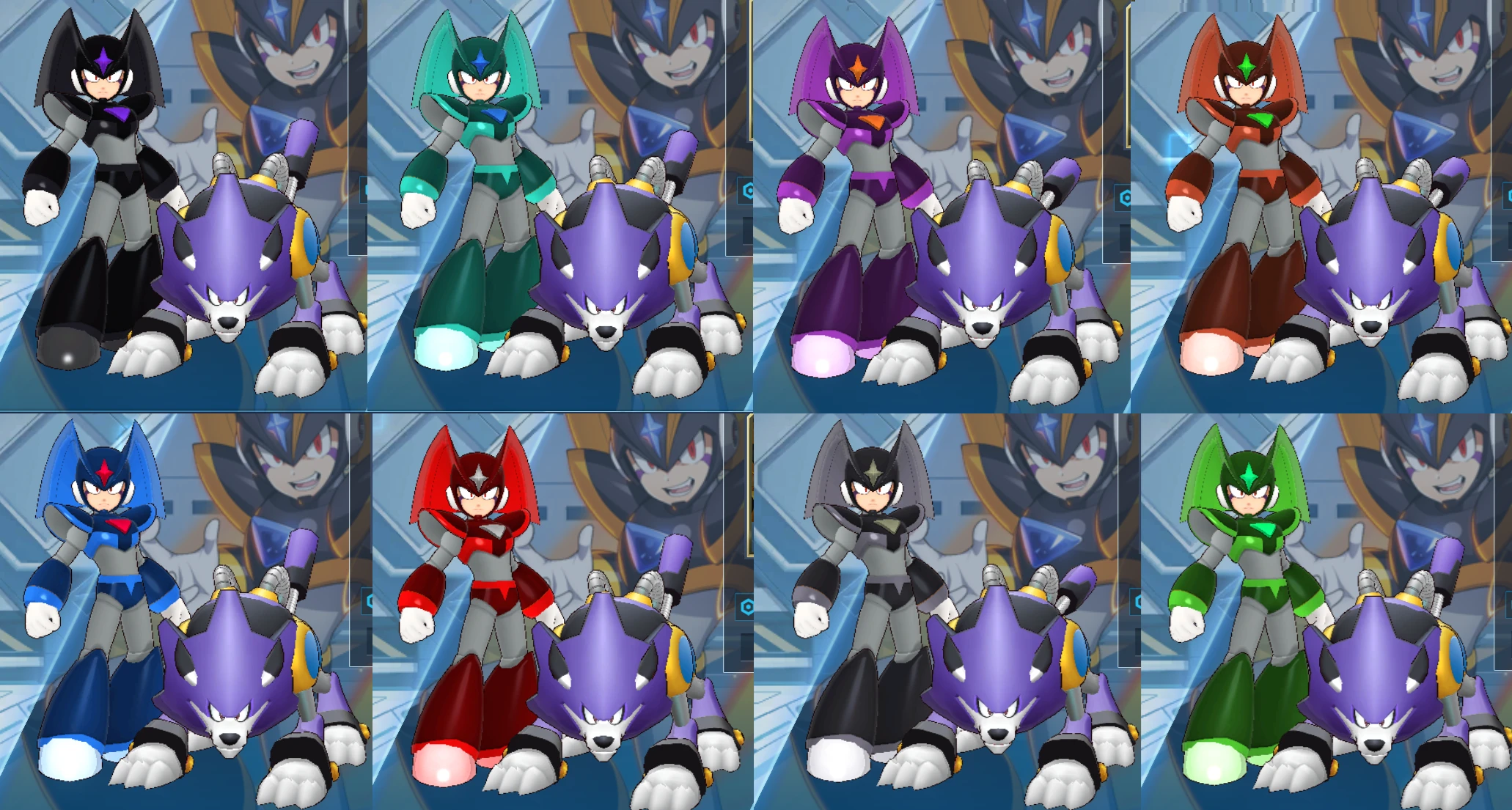 Bass and Treble -Megaman and Bass Weapons- Skins Mod