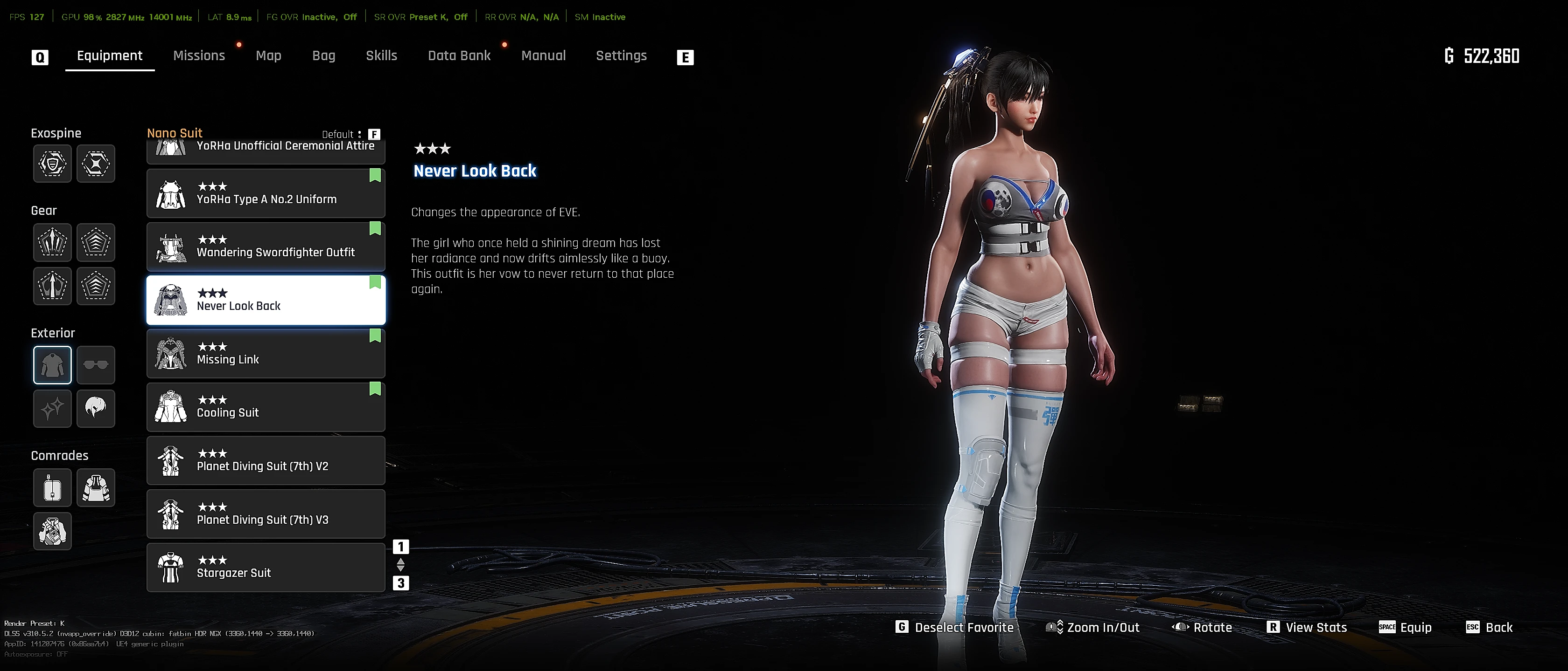 NeverLookBackNoJacket Recolored Korean art Mod