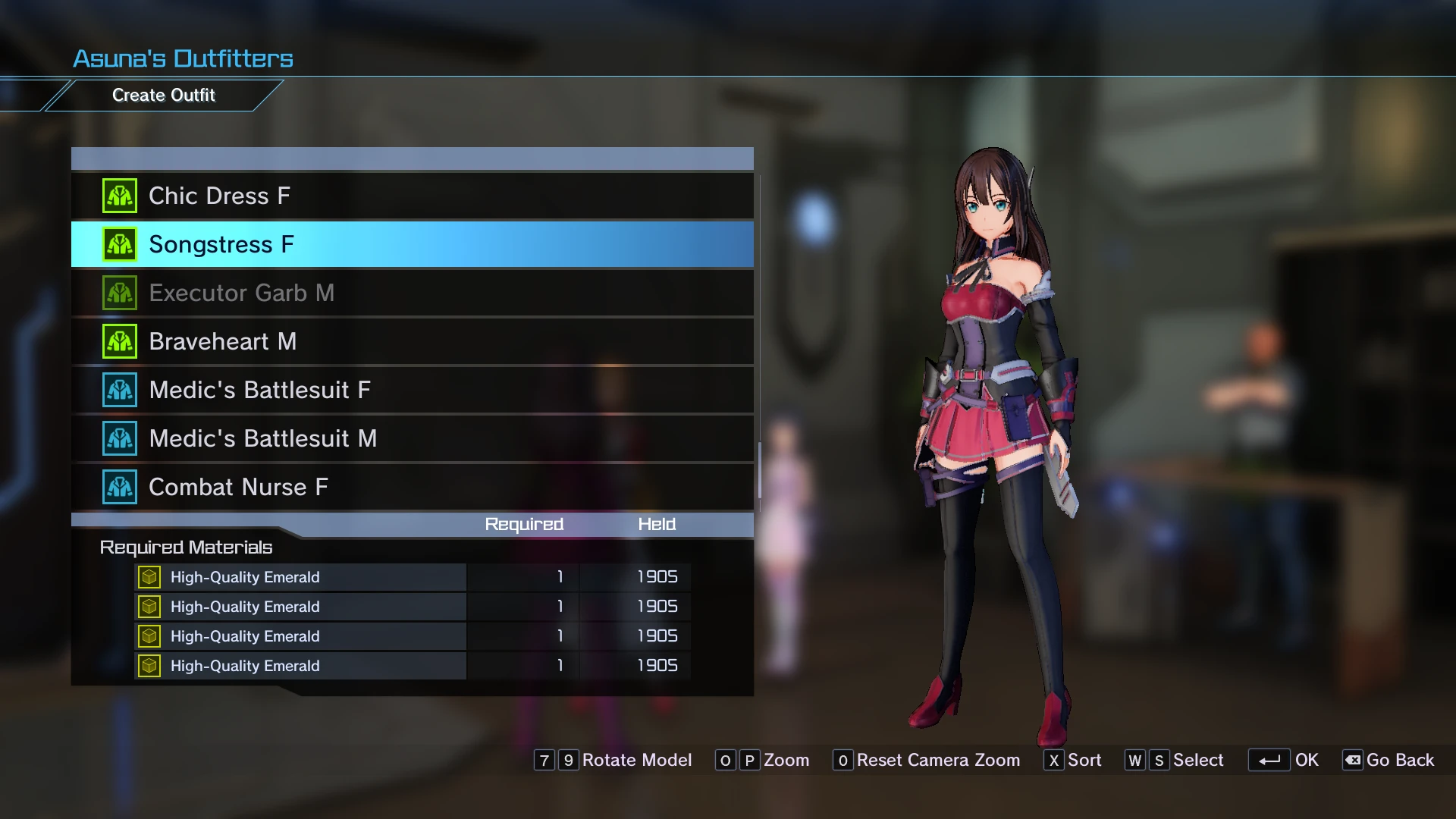 Easier Outfit Crafting From Asuna