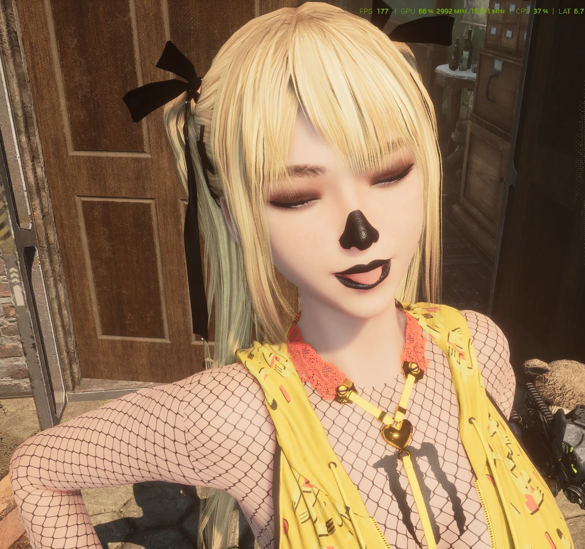 Redhood Pikachu Suit recolor replacer and Make up Optional Mod