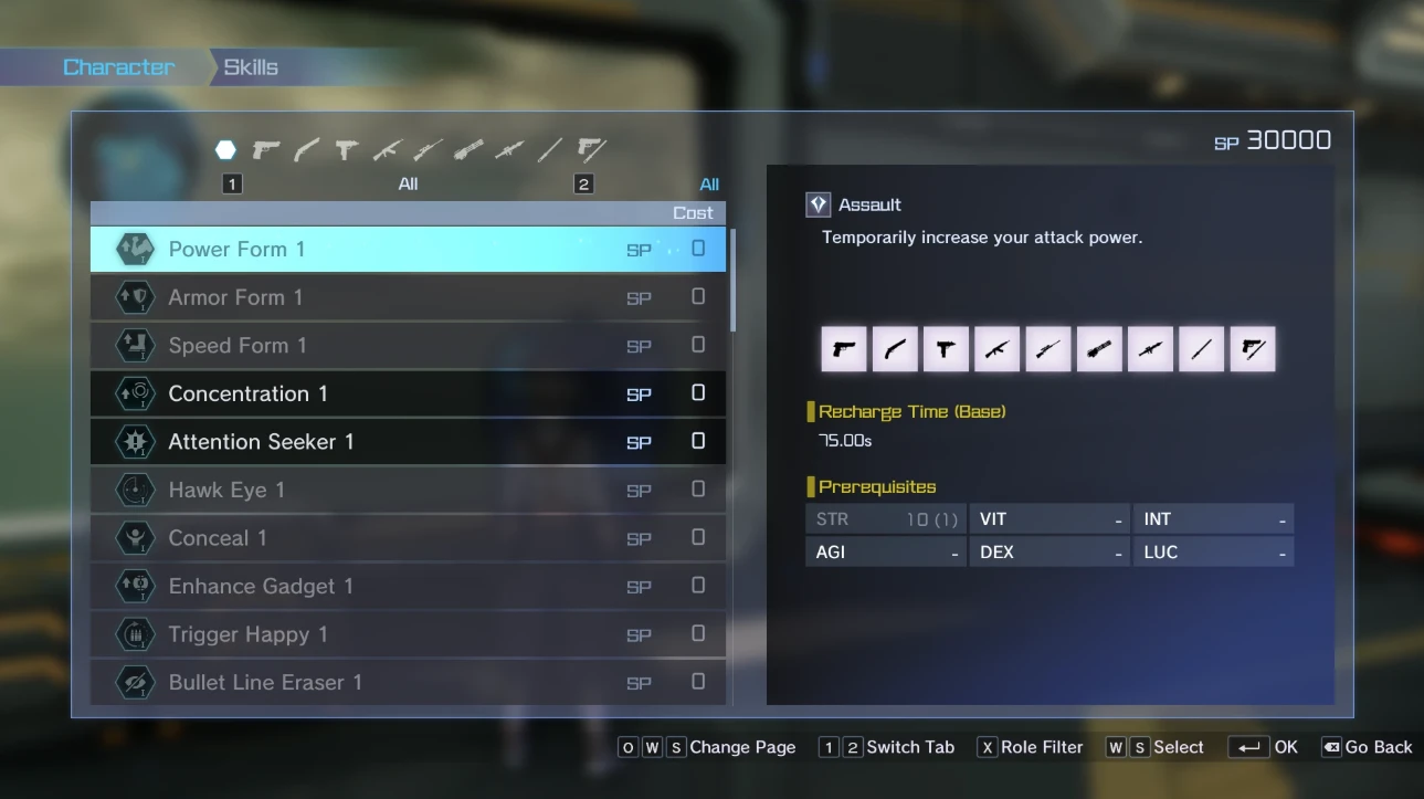 Remove Skill Point (SP) on all Skills