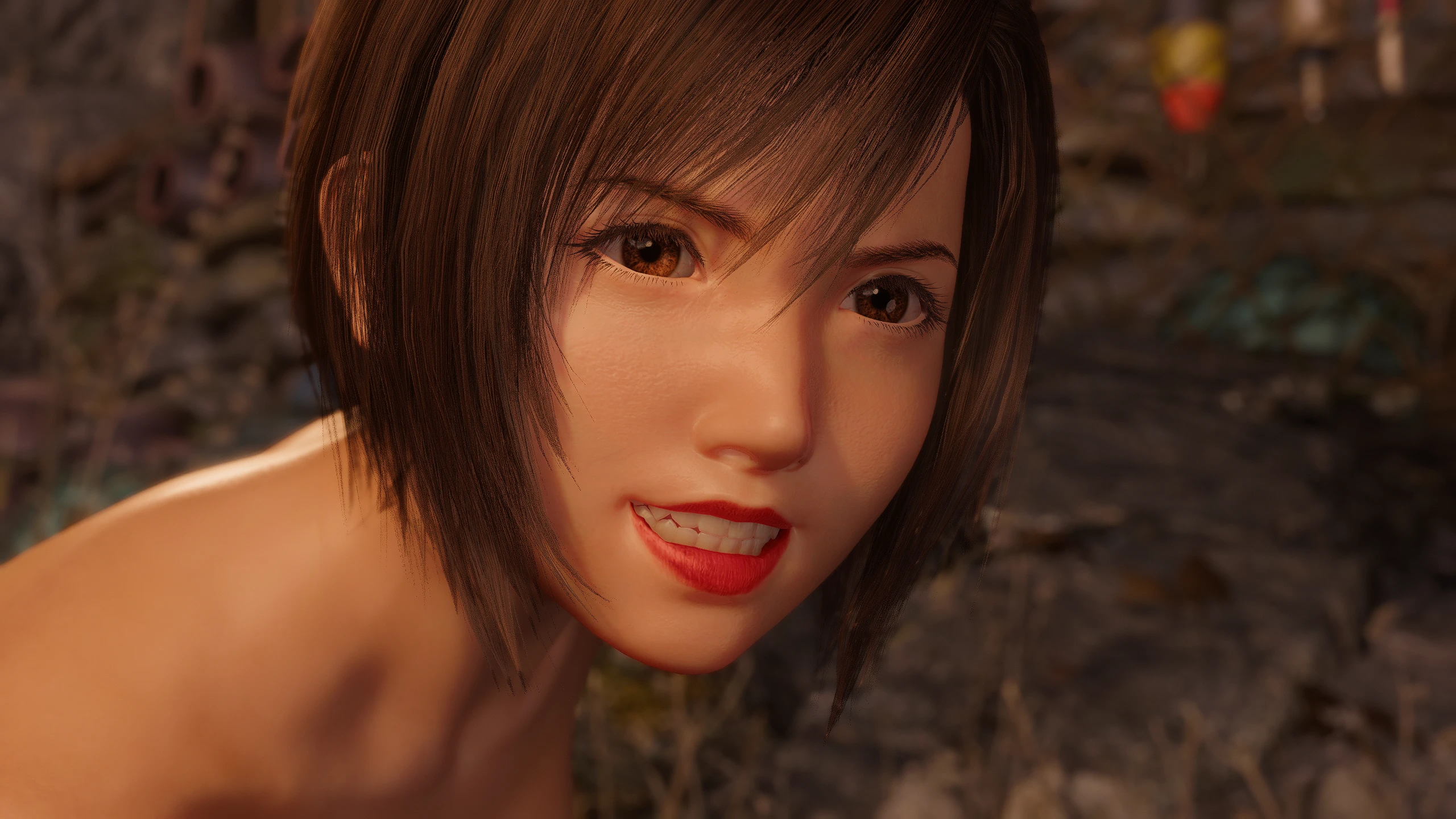 Yuffie Nude-bikini and an option with breast physics dresscode
