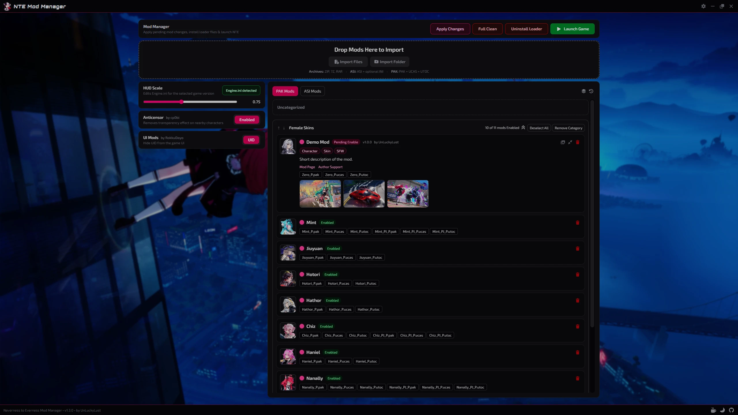 NTEMM (Mod Manager) Mod Preview Image