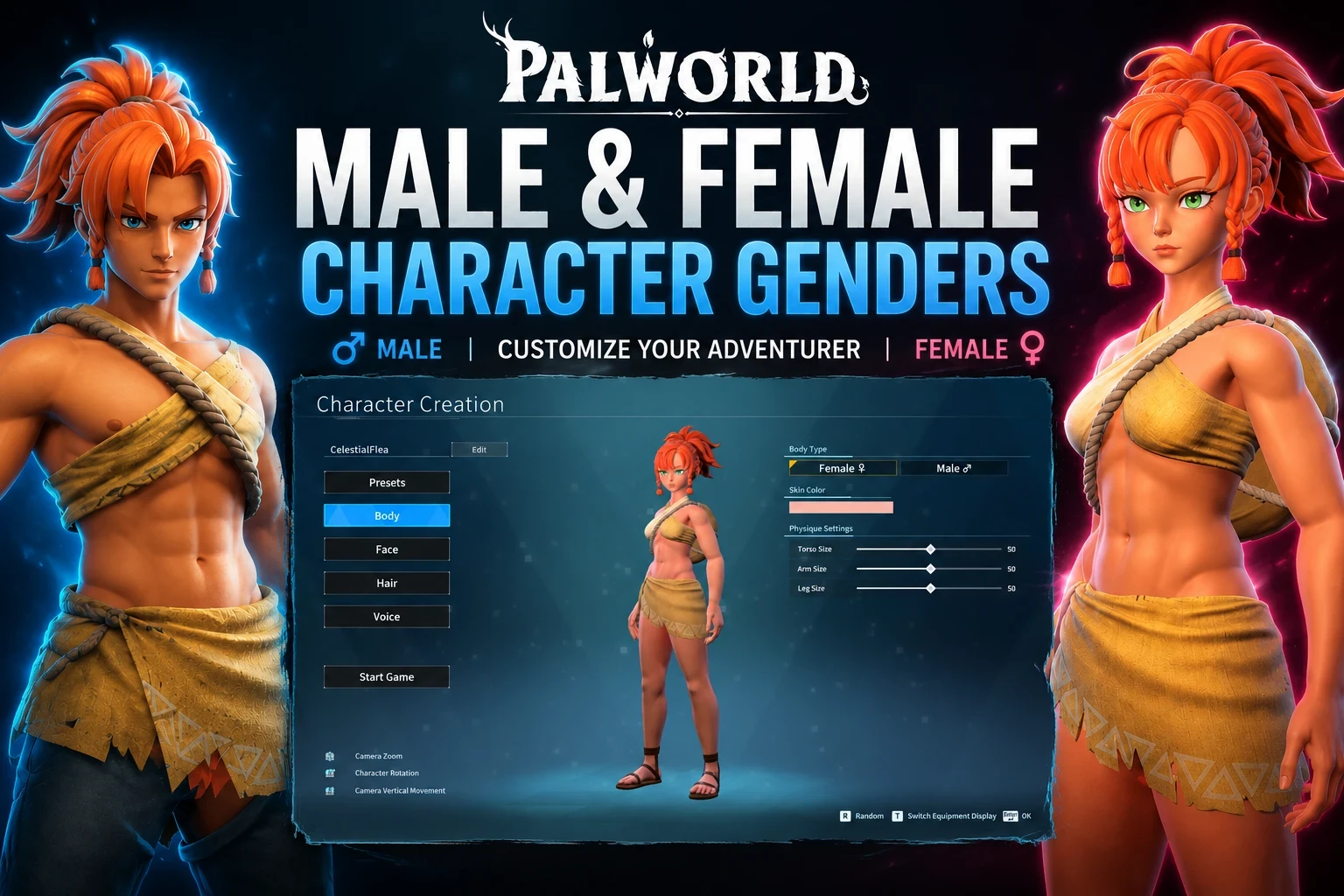 Male and Female Character Genders Mod Preview Image