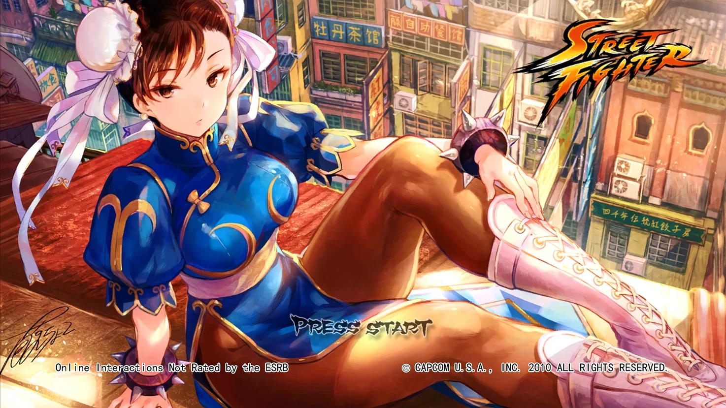 Chun Li Title Screen