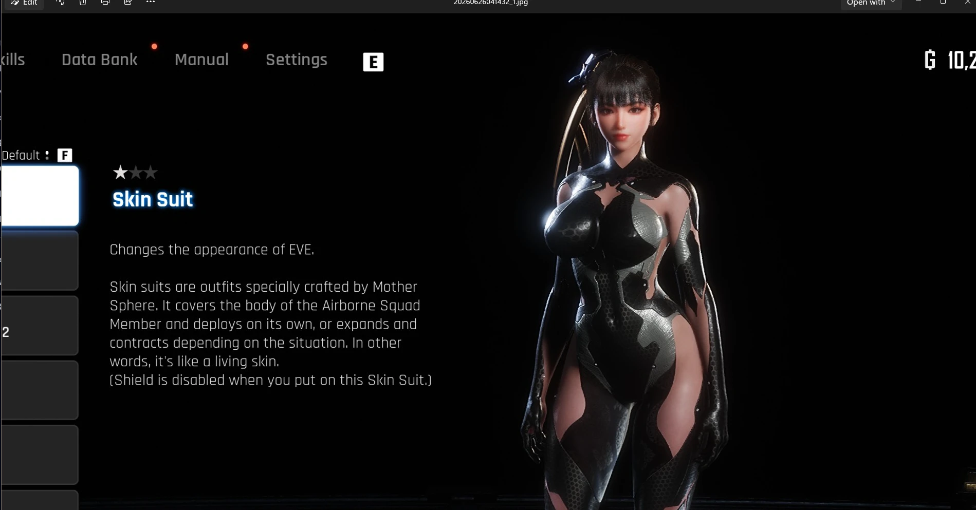 Armored Skin Suit Black Mod