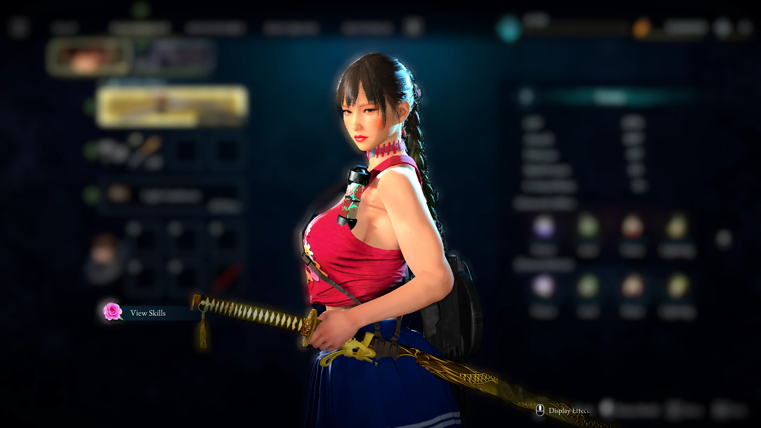 Golden Katana Sword