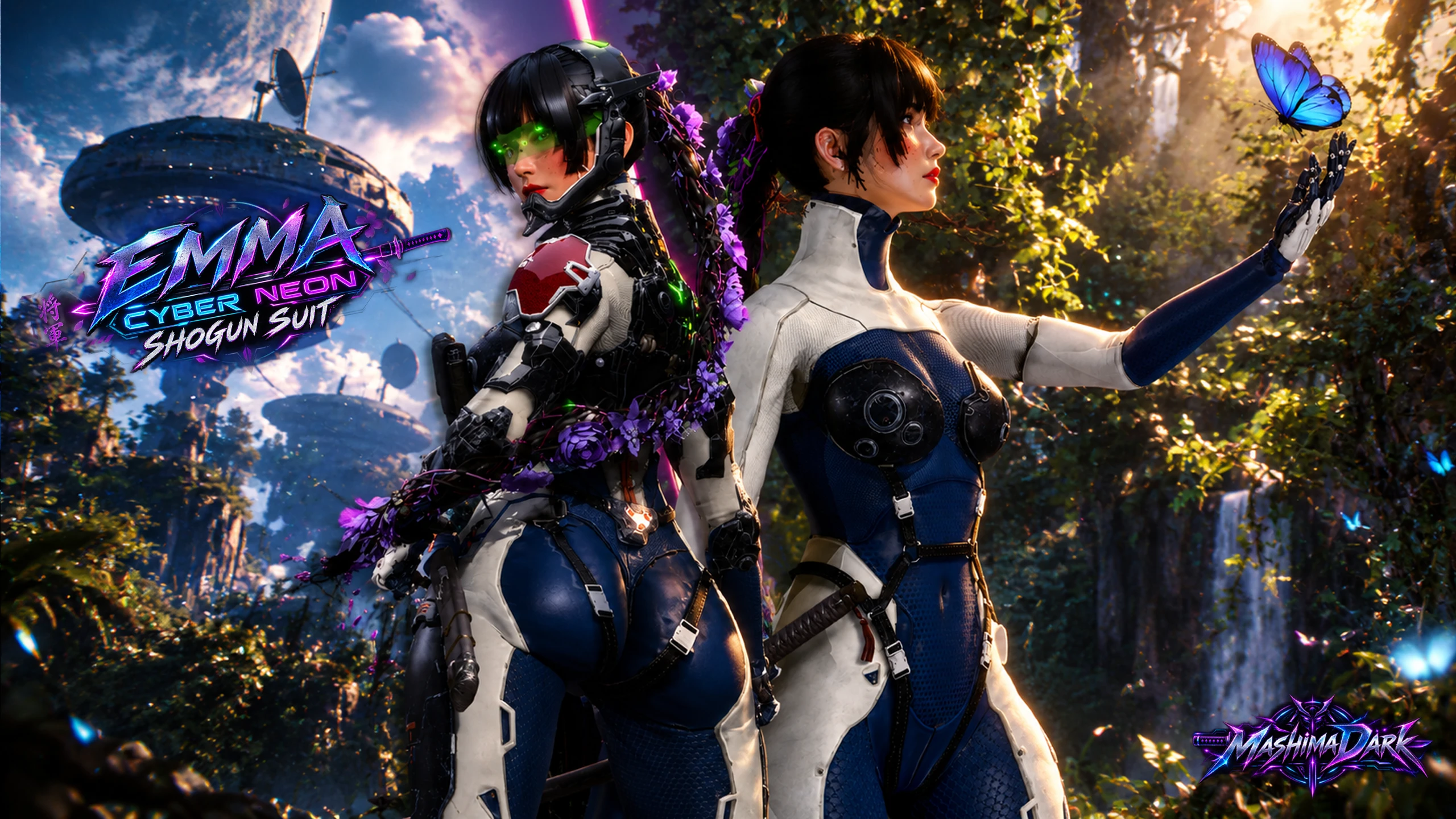 Emma Cyber Neon Shogun Suit