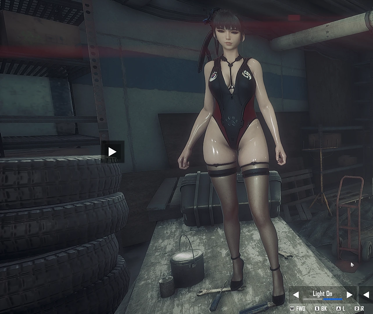 Black and Gray Redhoodkorea_P replacer only Mod