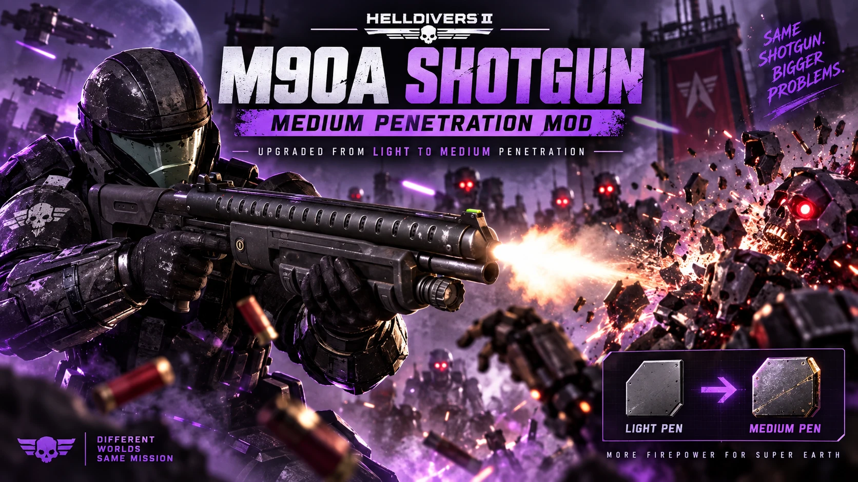 M90A Shotgun Armor Penetration LIGHT -> MEDIUM akl_mod_preview_image