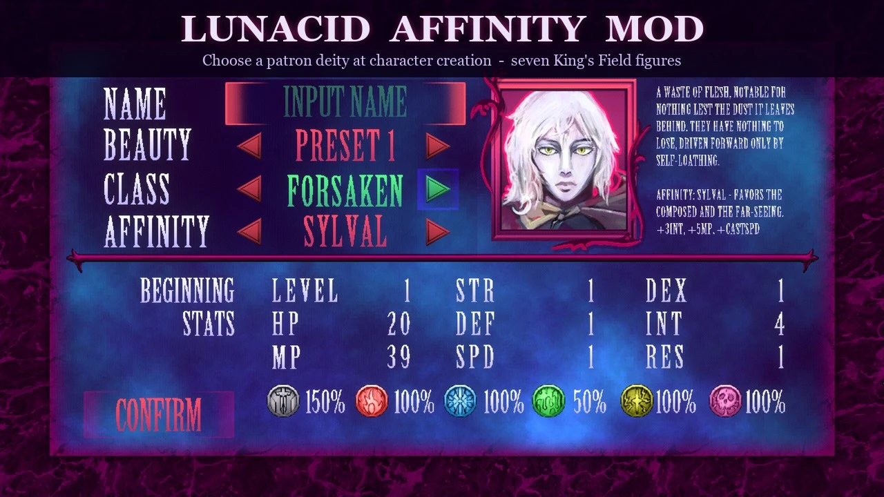 "Lunacid Affinity Mod", version 1.0.0 akl_mod_preview_image
