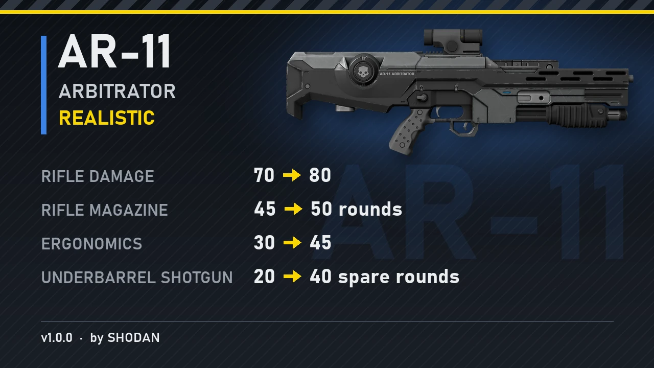 AR-11 Arbitrator (Realistic)