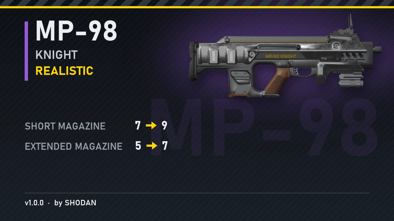 MP-98 Knight (Realistic) Mod