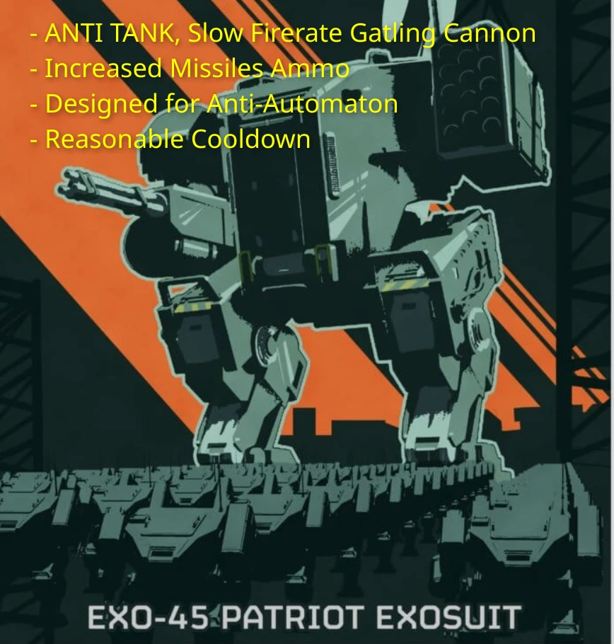 Buffed up Exo-45 Patriot Exosuit - Waking Dread Mod