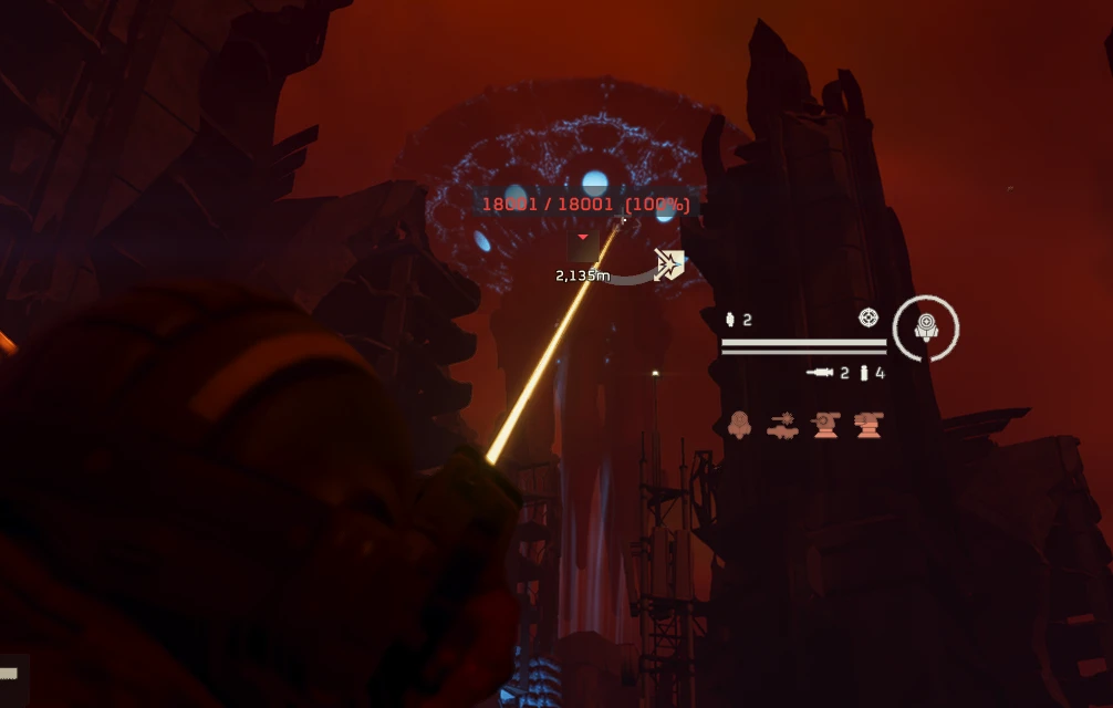 (Small) Laser weapons range tune to 4 kilometers Mod