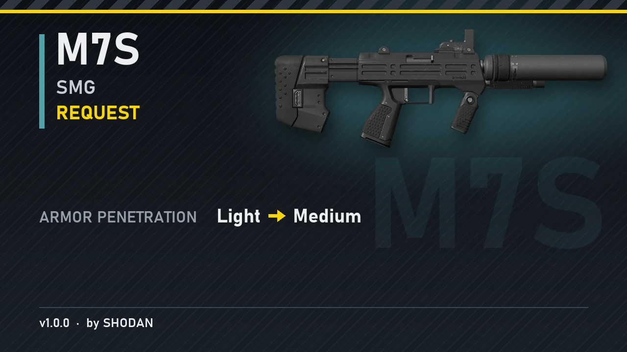 M7S SMG (Medium Penetration) Mod