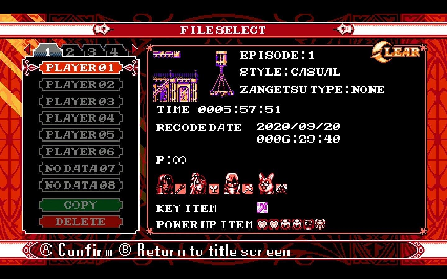 Bloodstained Curse of the Moon 2 Save Mod