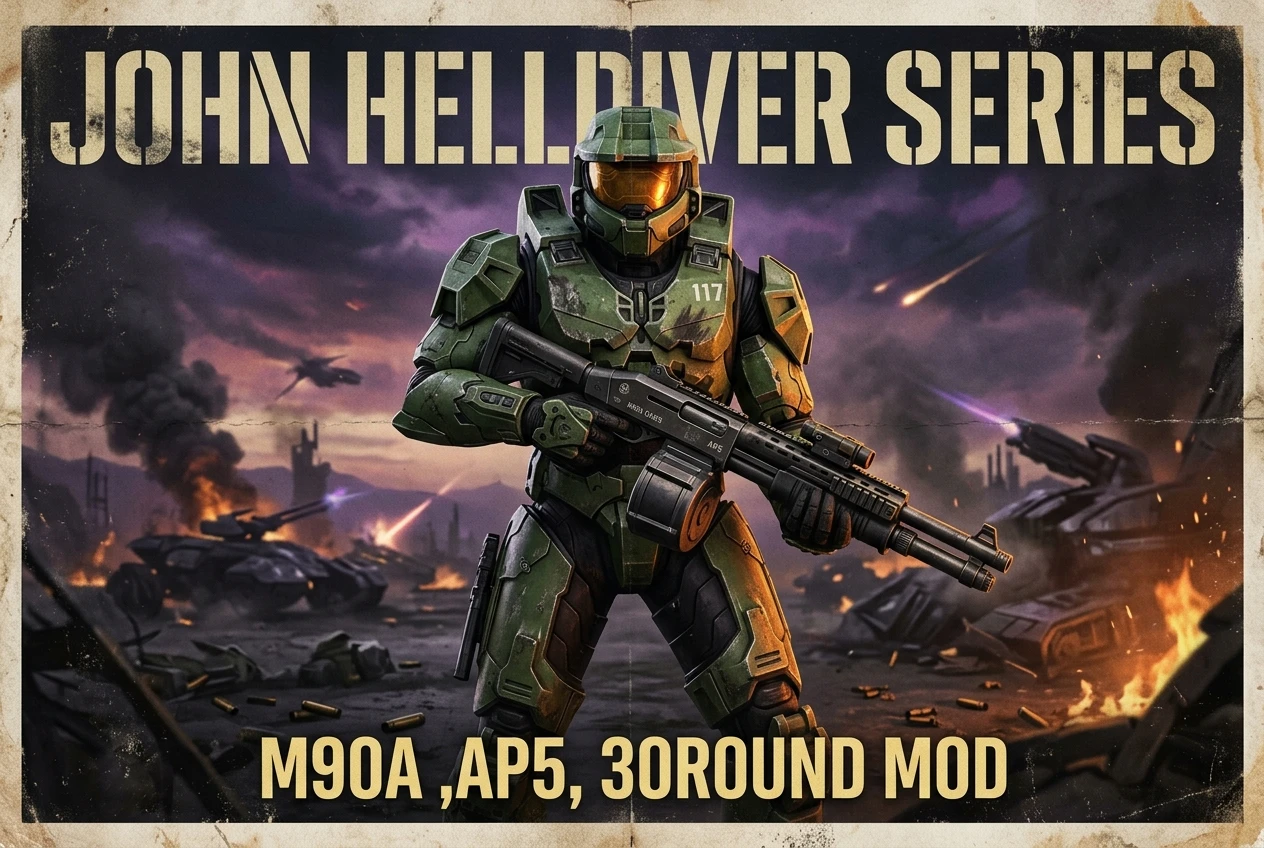 John Helldiver Series:M90A ,AP5, 30round mod Mod