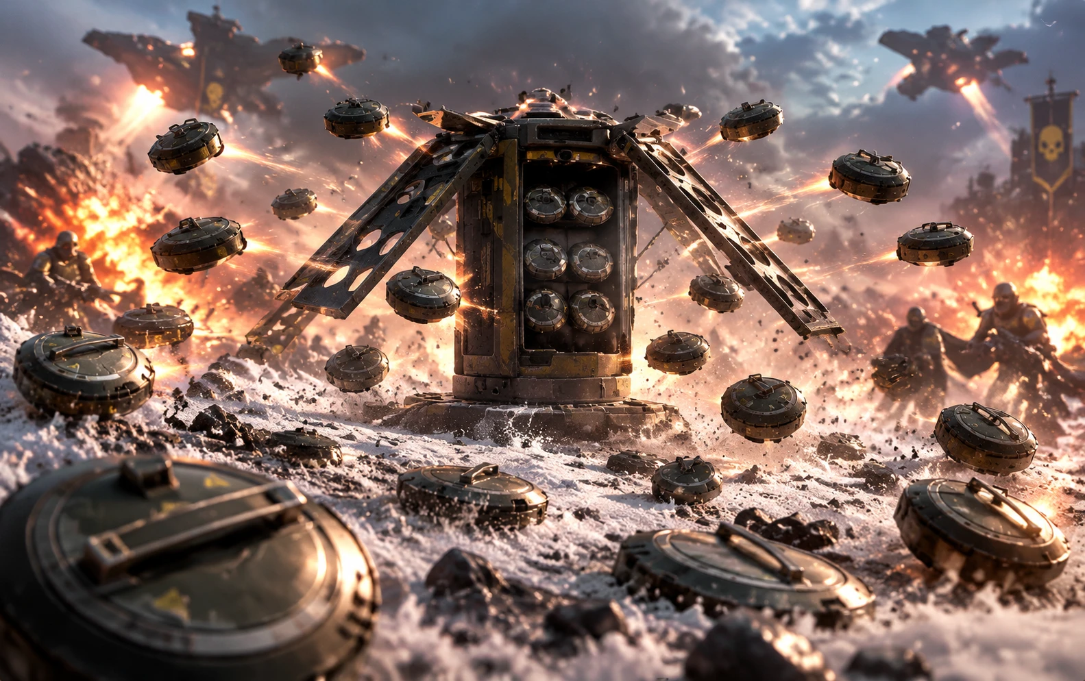 多地雷布雷器布置热熔地雷 | Multiple Mine Layers Deploy G/40-K Melta Mines