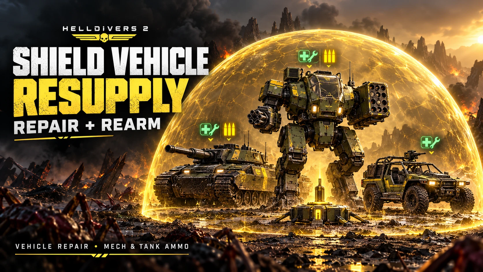 护盾载具维修补弹 / Shield Vehicle Resupply Mod