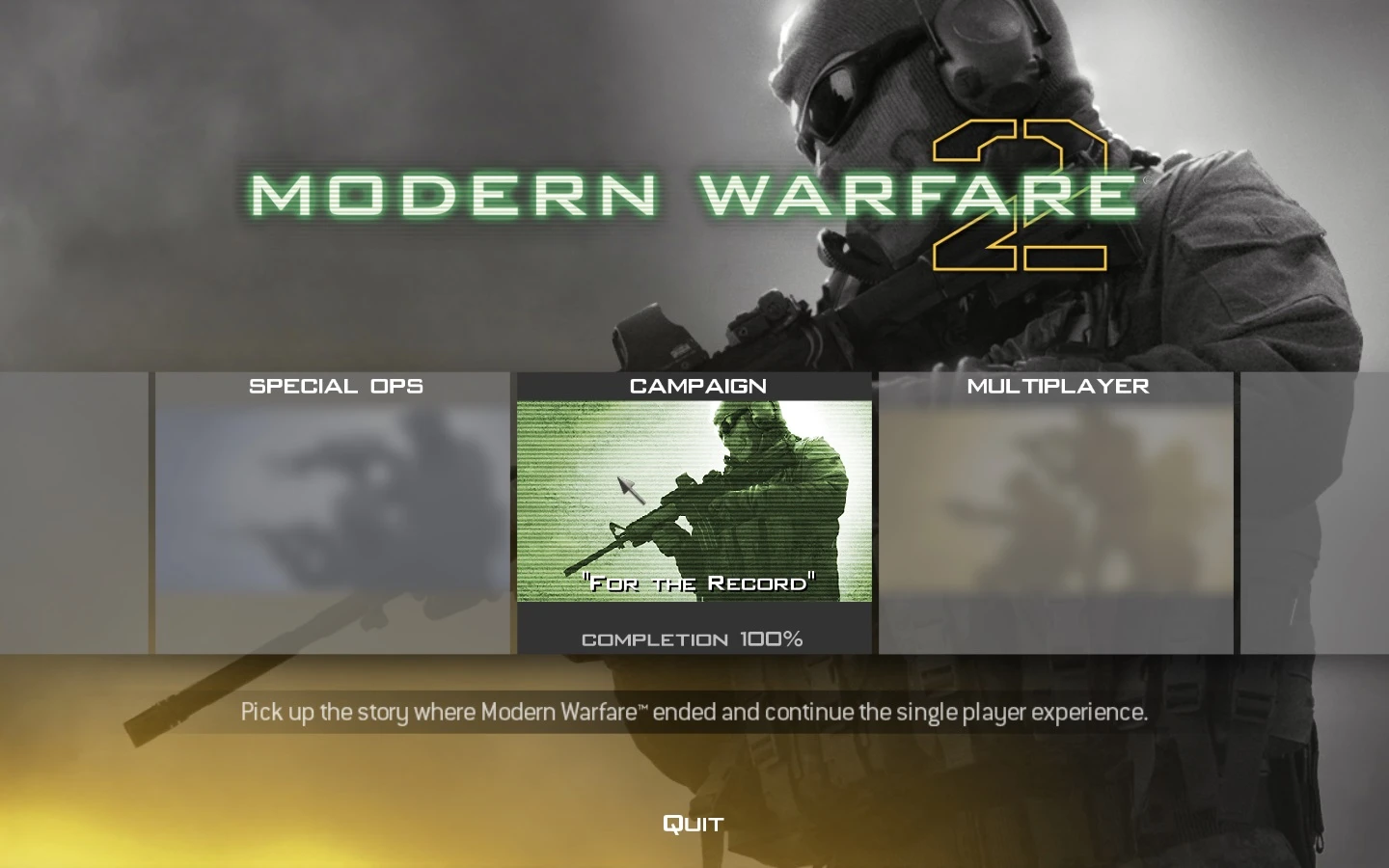 MW2 Singleplayer Campaign Saves
