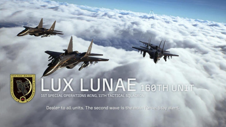 Ace Combat 8 Wings of Theve -Lux Lunae as extraction music