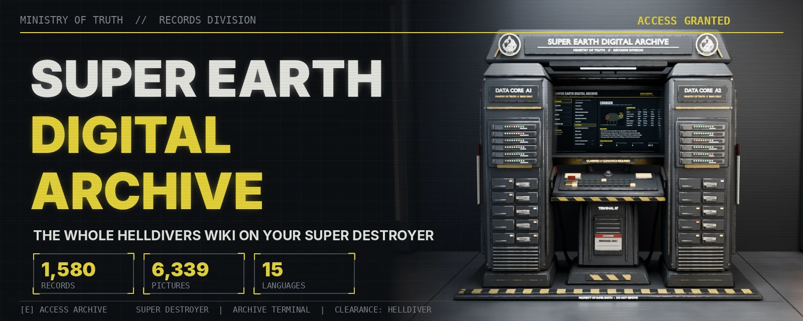 Super Earth Digital Archive Mod