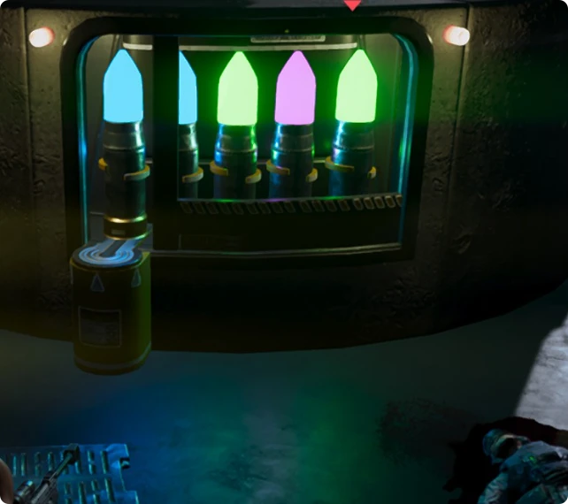 SEAF Artillery Shells Color-Coded Glowing Warheads